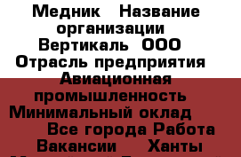 Медник › Название организации ­ Вертикаль, ООО › Отрасль предприятия ­ Авиационная промышленность › Минимальный оклад ­ 55 000 - Все города Работа » Вакансии   . Ханты-Мансийский,Белоярский г.